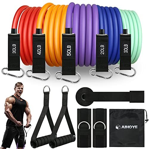 Heavy Resistance Bands for Working Out Exercise Bands Resistance Bands Set St...