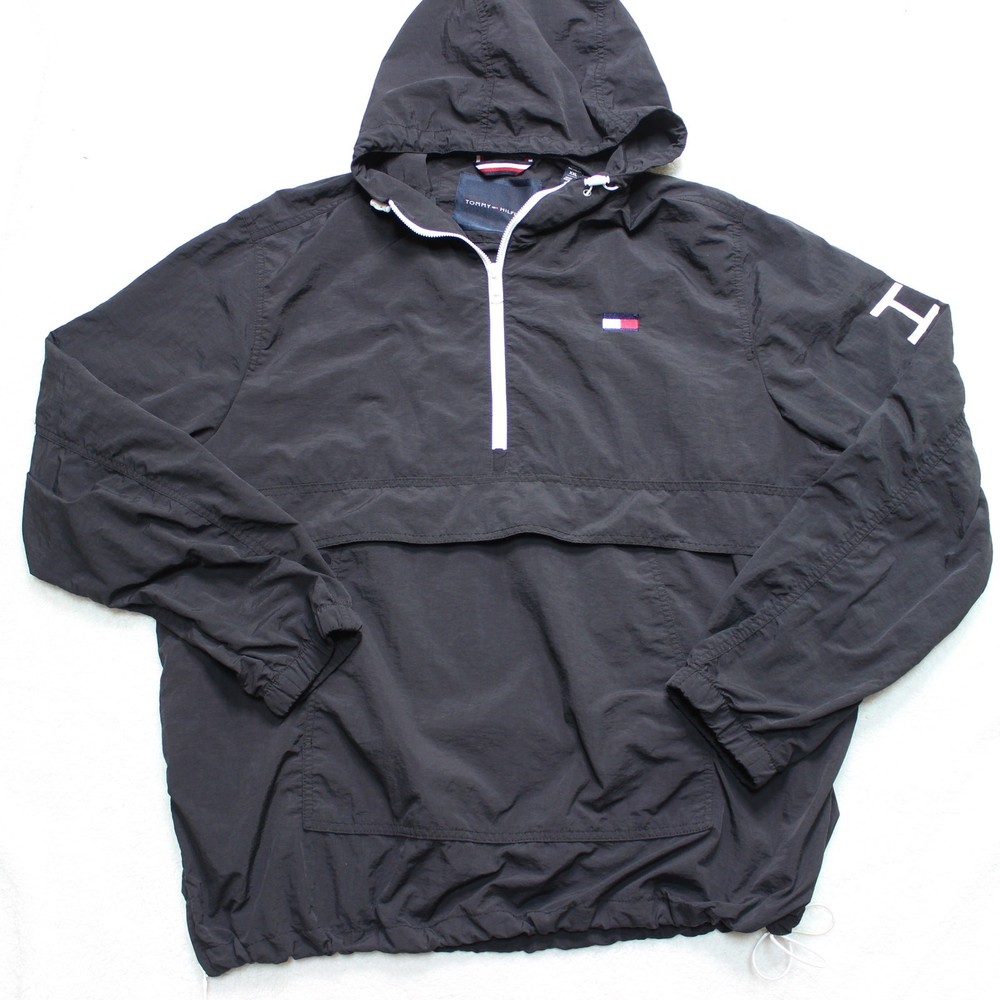 Tommy Hilfiger Pullover Windbreaker Hoodie Size XXL Relive 1990