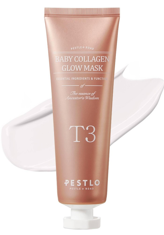 PESTLO Baby Collagen Glow Mask - Korean Peel Off Mask Skincare Infused with R...