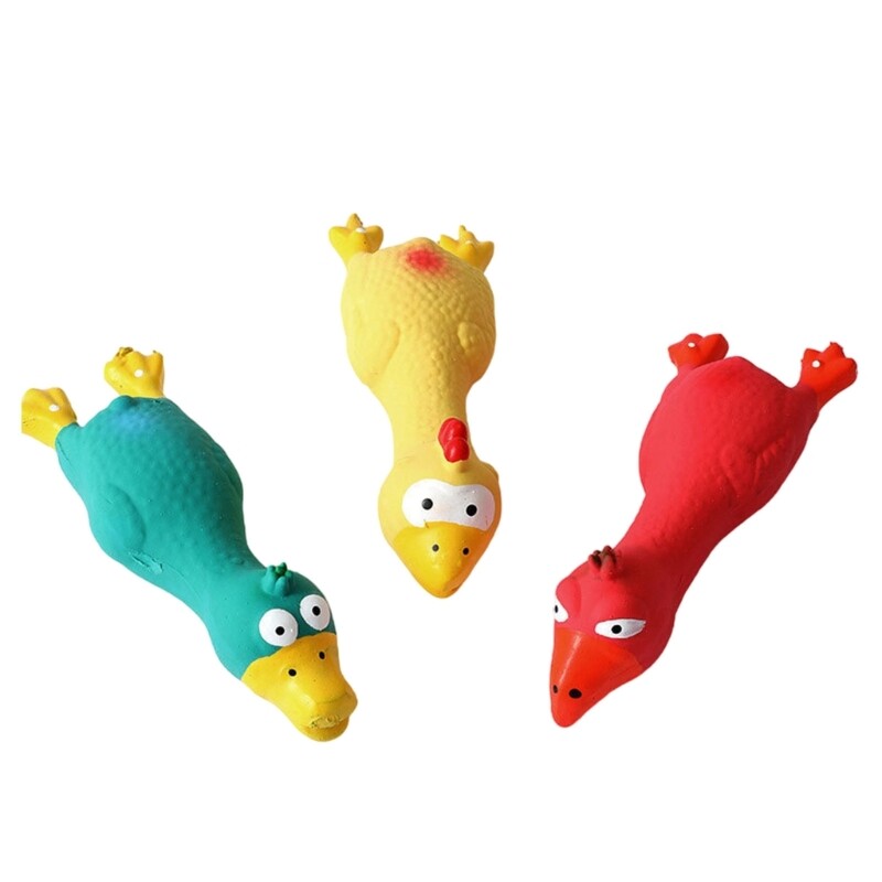 Dog Chicken Chew Toy with Sound Teeth Cleaning Discourage Destructive Behavior