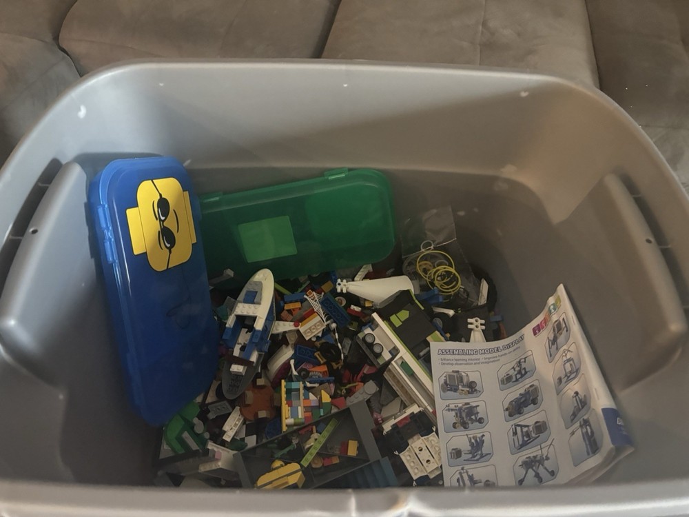 13.3 Pounds Of Legos And Lego Containers