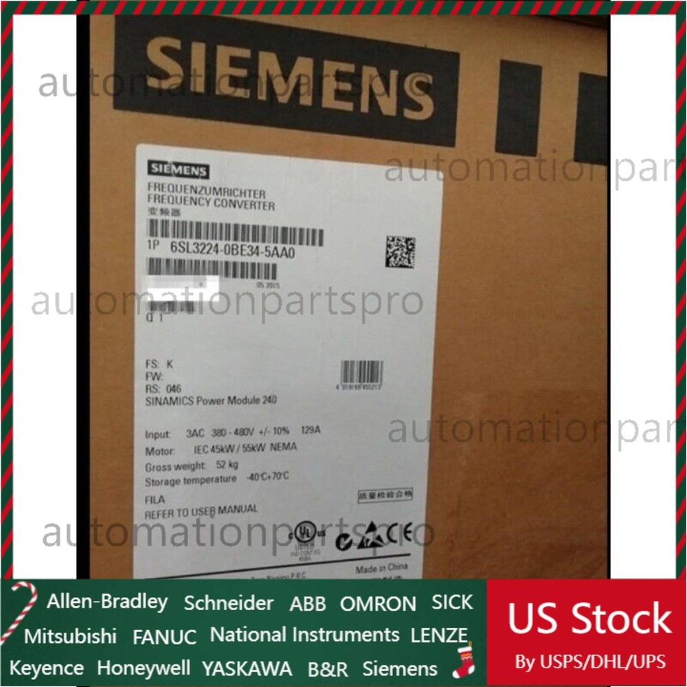 New Siemens G120 PM240 Power Module 6SL3224-0BE34-5AA0 6SL3 224-0BE34-5AA0