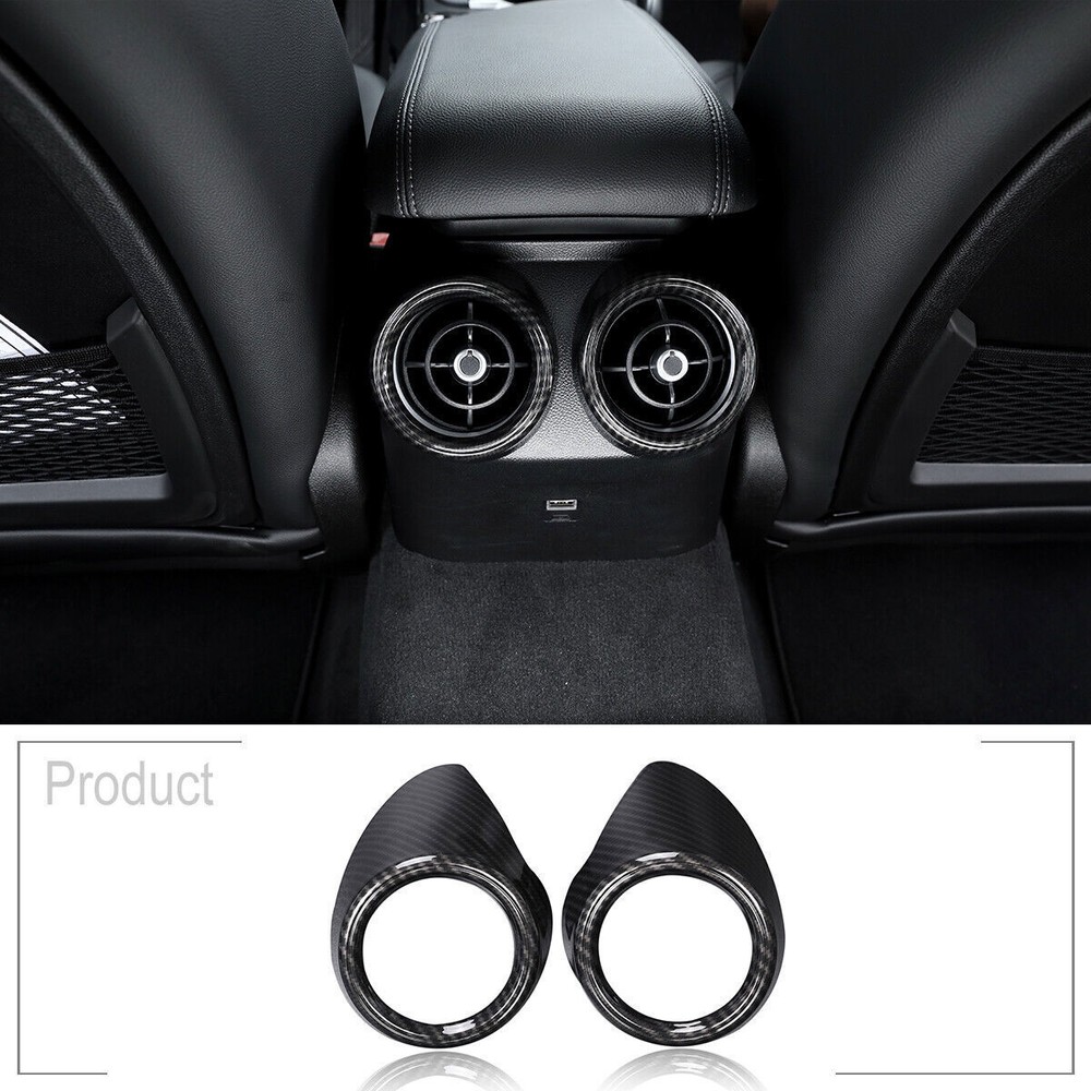 Alfa Romeo Giulia 2017-2023 Carbon ABS Rear Air Vent Trim Cover
