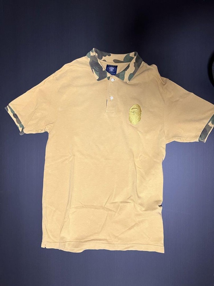 Excellent Used BAPE Shirt XL Authentic Rare A Bathing Ape Polo Shirt