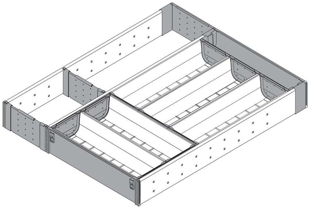 Blum ZHI.533KI4A TANDEM ORGA-LINE Wide Drawer Cutlery Set for - Nickel