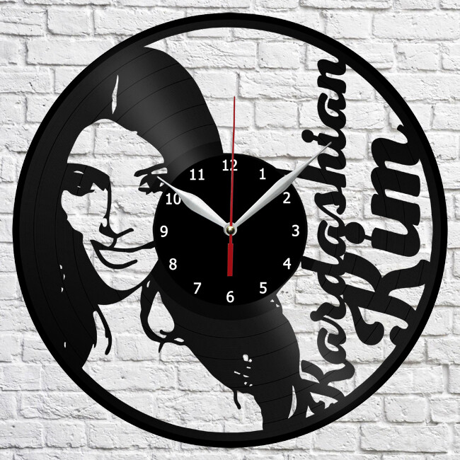 Kim Kardashian Vinyl Record Wall Clock Home Fan Art Decor 12'' 30 cm 4630