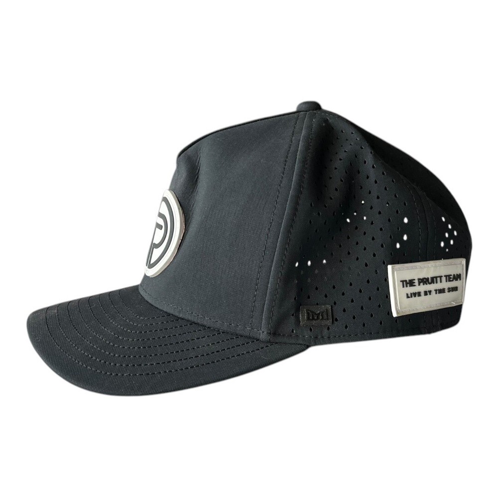 MELIN Odyssey Stacked Hydro Performance Snapback Hat Classic Black Logo