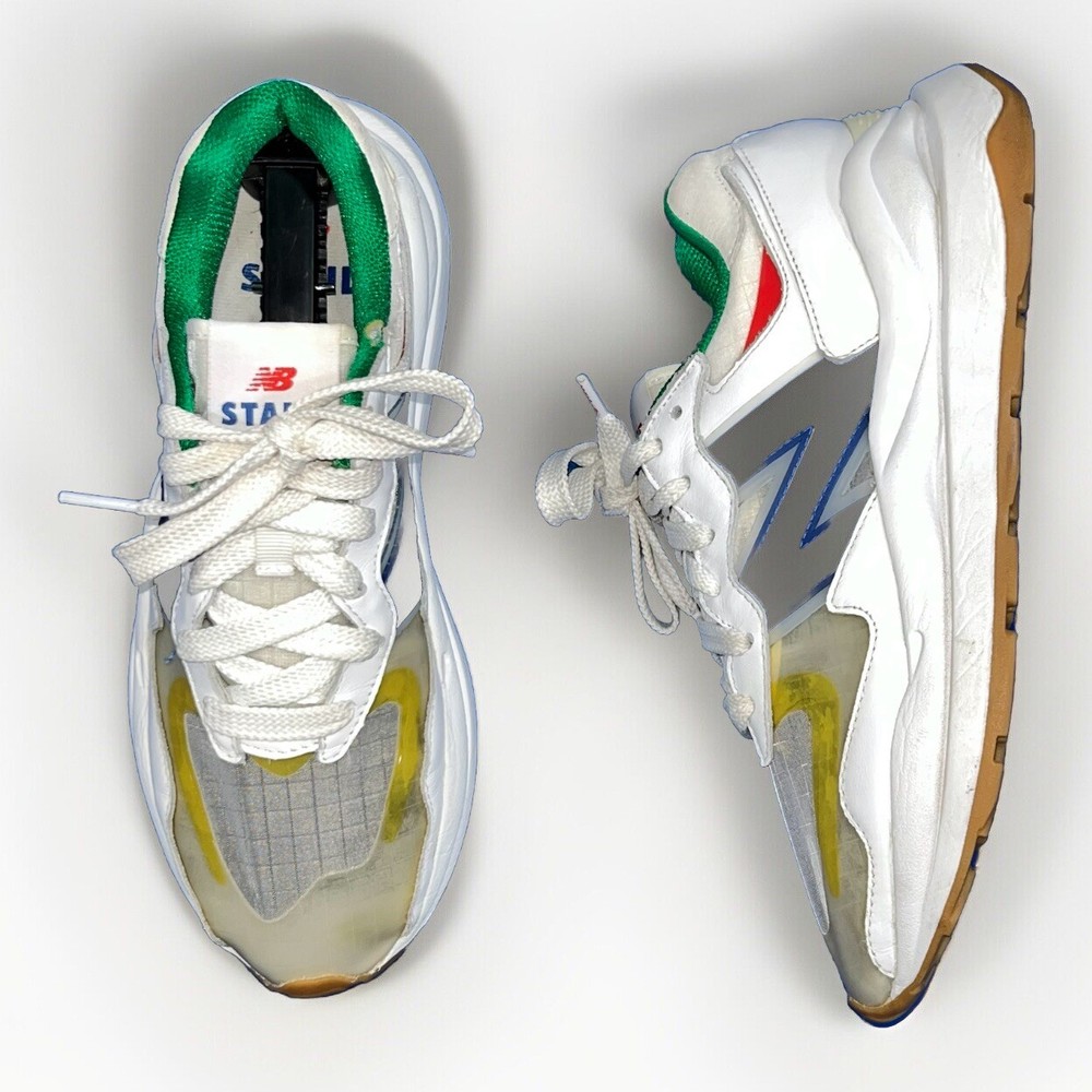 MEN'S STAUD X New Balance 57/40 M5740SR WHITE SNEAKERS SIZE 7.5 RUNNING COURSE