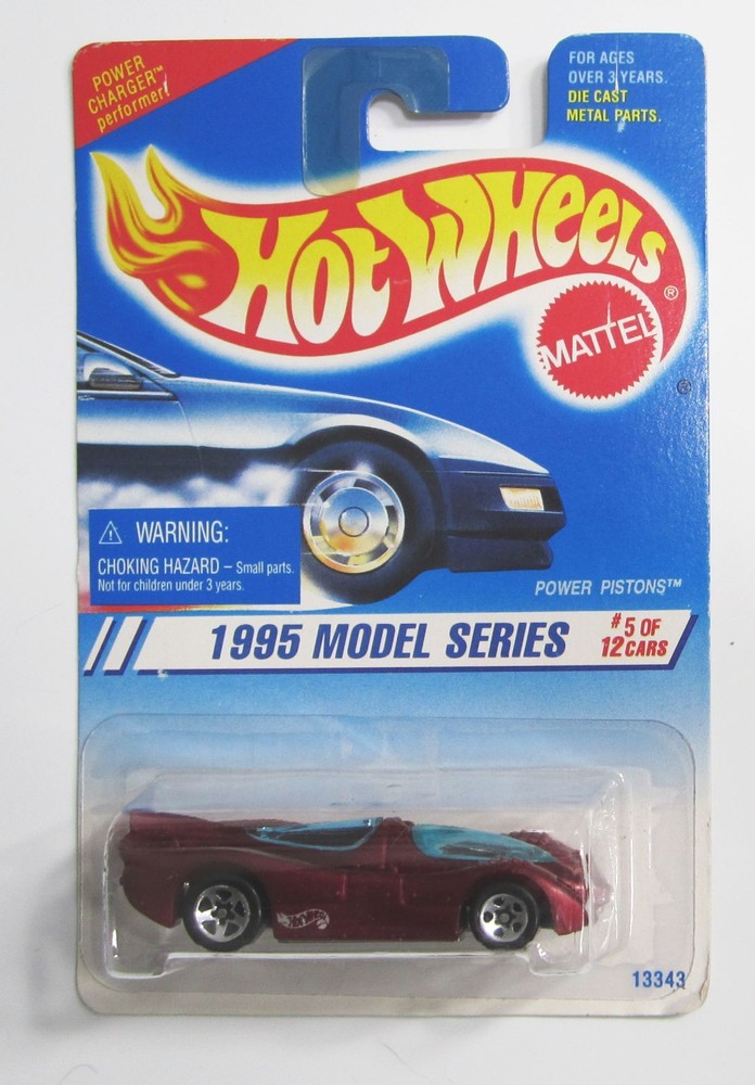Hot Wheels Power Pistons 1995 Model Series #5 Near Mint Card MOC sp5 5-spoke 347