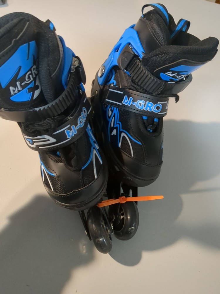 M-GRO Children's Rollerblades Blue And Black  Uk Size 1-5 EU Size 27-32
