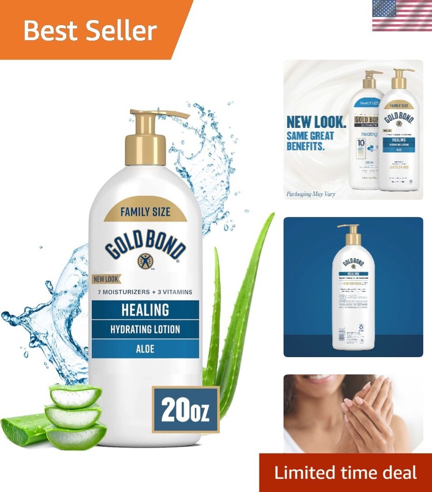 20 oz. Hypoallergenic Hydrating Lotion - Non-Greasy Aloe Body Moisturizer