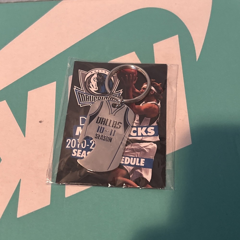 2010-11 + 2012 DALLAS MAVERICKS BOTTLE OPENER KEY CHAIN +SCHEDULE + 2011 CHAMPS