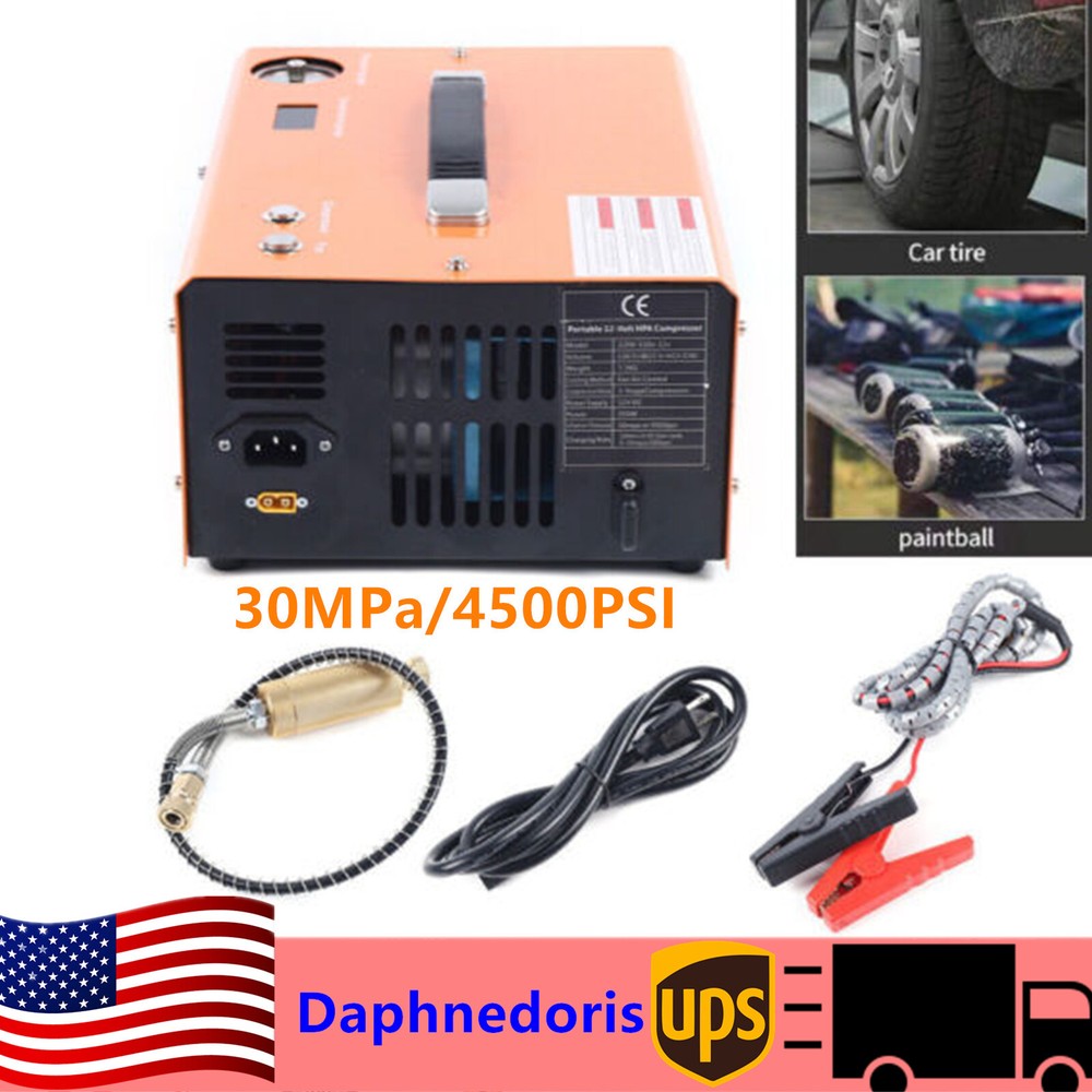 Air Compressor Pump Auto-shutoff 4500psi/30mpa Oil/water-free Paintball Tank