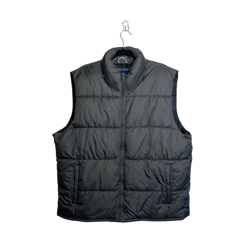 Old Navy Frost Free Stainless Dark Gray Collared Puffer Vest Xlarge Men’s