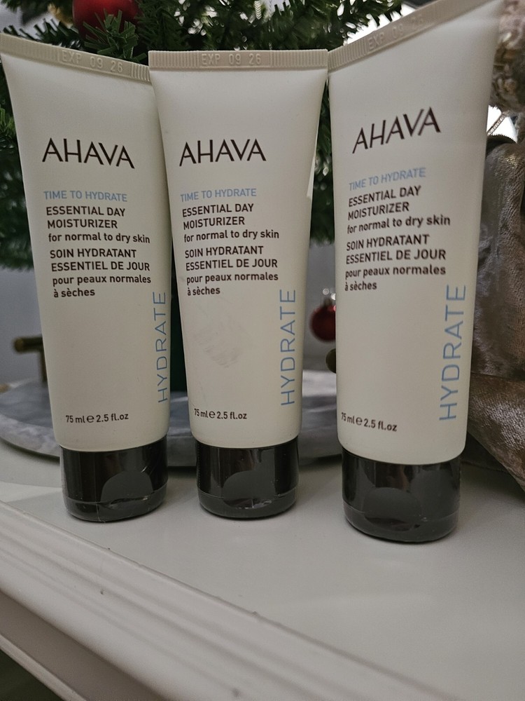 3×AHAVA Essential Day Moisturizer Time to Hydrate 2.5 oz  Normal Dry Skin Sealed
