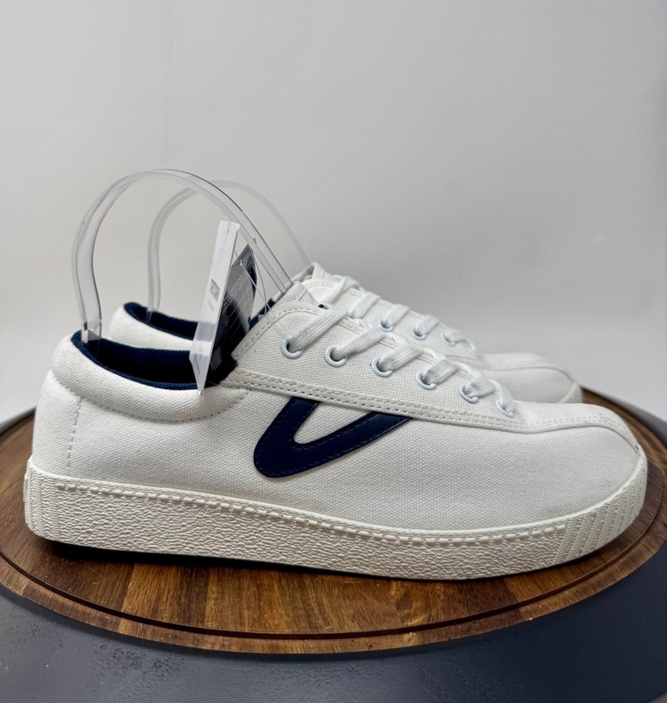 Tretorn Womens's Nylite Plus Canvas Navy Blue/White Sneaker Size 7.5M