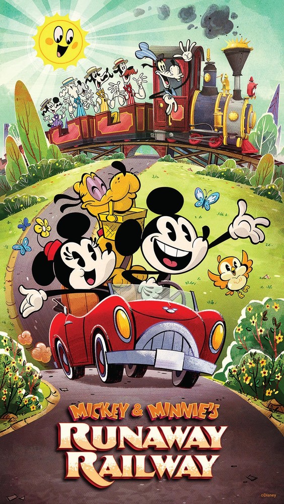 Mickey Mouse Minnie Goofy Runaway Railway Paper Poster 210 GSM (No Frame) #1