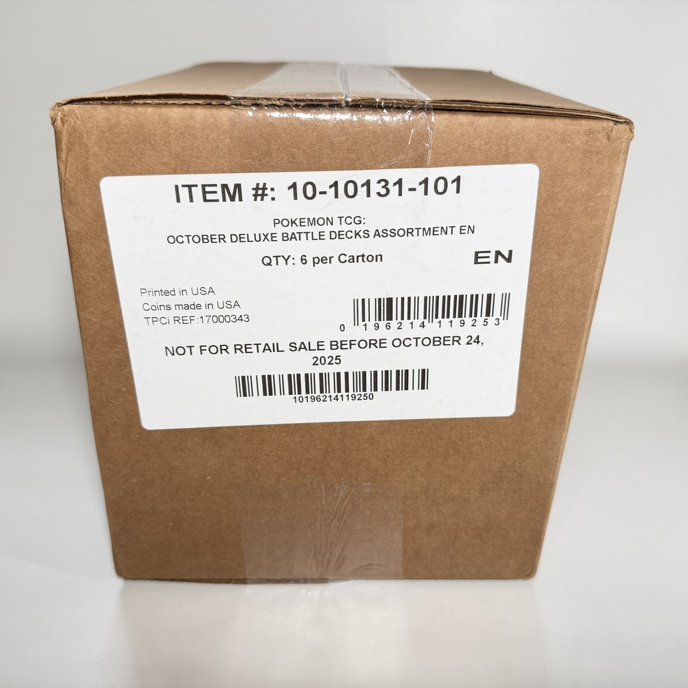 Pokemon 2025 October Deluxe Battle Decks Starter Deck Box 6 Boxes Factory Sealed