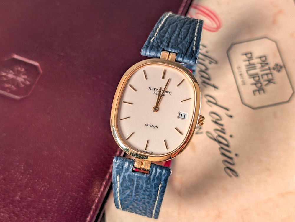 Patek Philippe Ellipse 3930 Gubelin Double-Signed Dial 18k Yellow Gold Watch