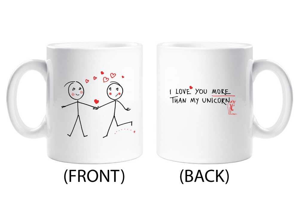 Unicorn Mug I Love You More Than My Unicorn Cup Gift for Valentines Christmas