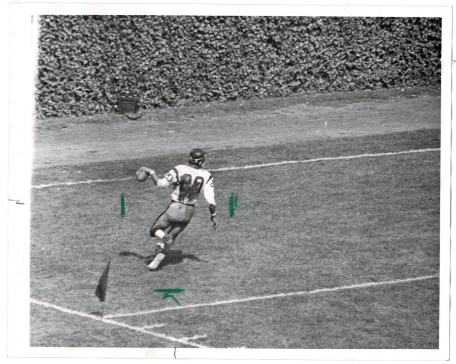 Jerry Allen vintage original Vikings RECORD TD Type I football photo 21123