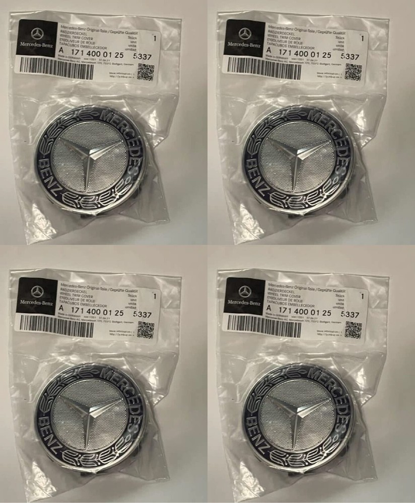 x4 MERCEDES BENZ Alloy Wheel Center Cover Emblem Logo Badge Star Hub Cap Kit Set
