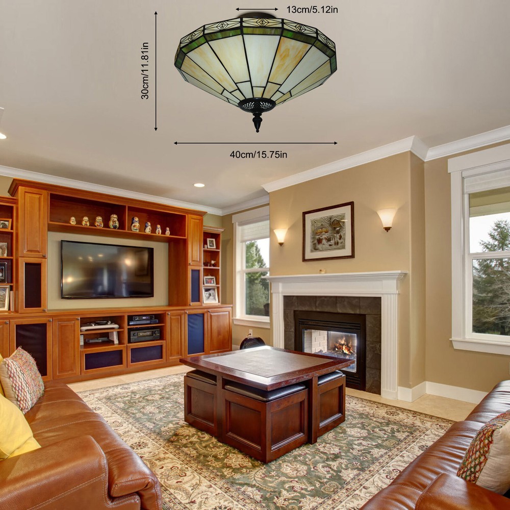 Tiffany Style Stained Glass Lamp Hanging Ceiling Chandelier Pendant Lighting