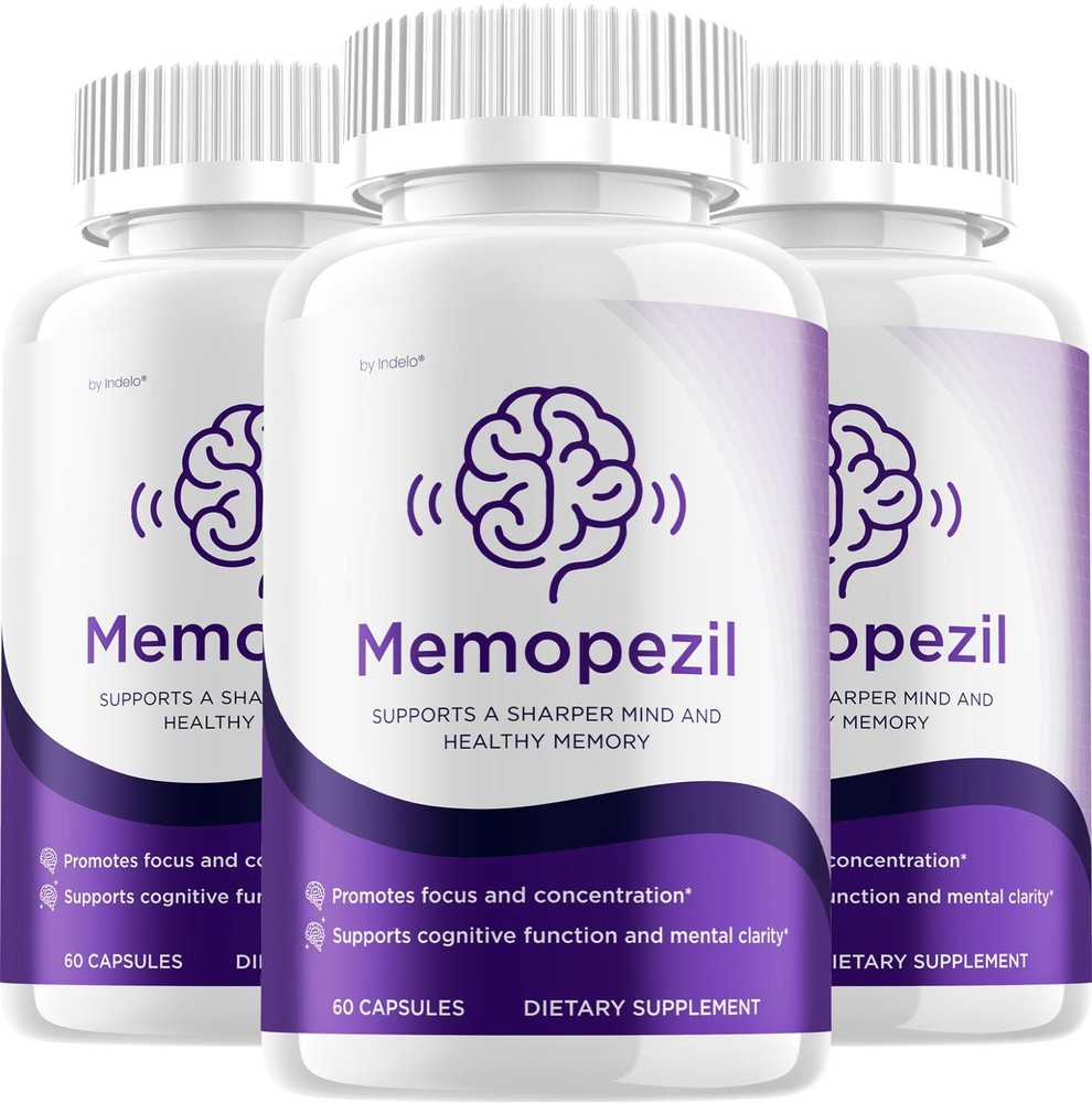 (3 Pack) Memopezil Capsules – Memopezil Natural Blend Memory Focus Support