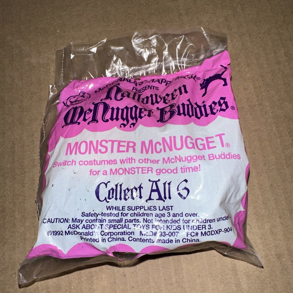 VTG 1992 McDonald's FRANKENSTEIN MONSTER Chicken McNugget Buddies Halloween Toy