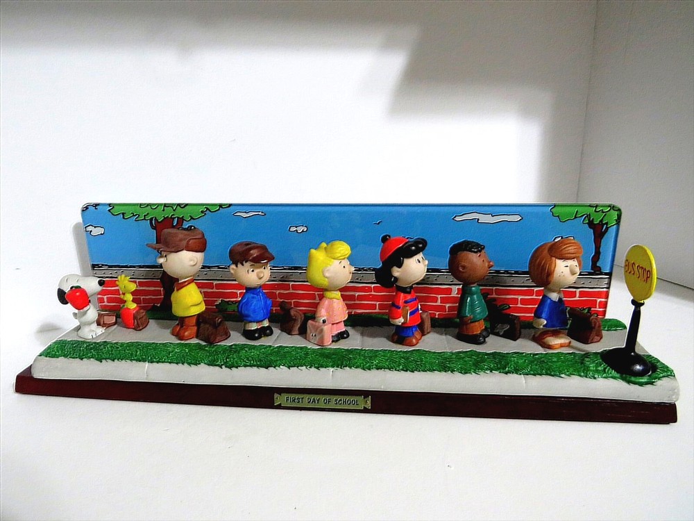 SNOOPY & CHARLIE BROWN PORCELAIN FIGURES LTD ED 1998 BY FLAMBRO IMPORTS