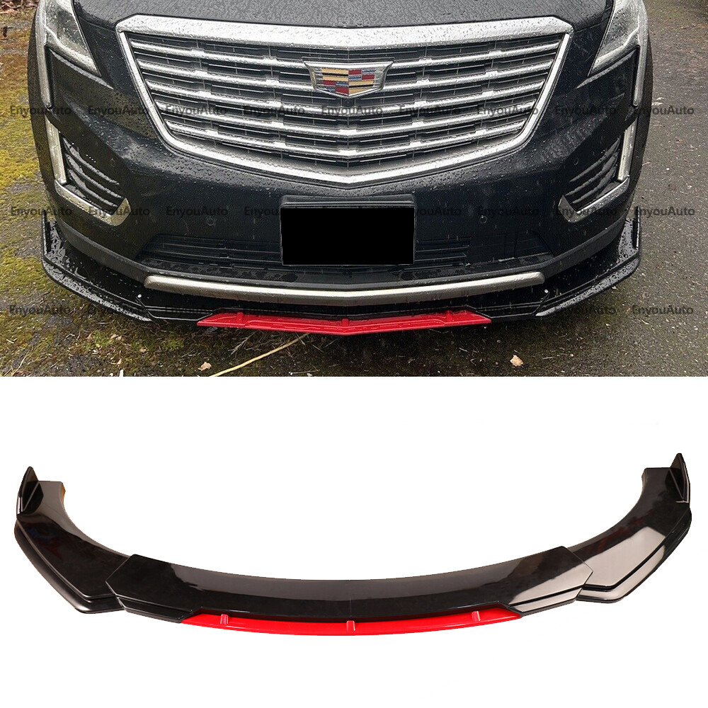For Cadillac Escalade Universal Front Bumper Lip Spoiler Splitter Black Red