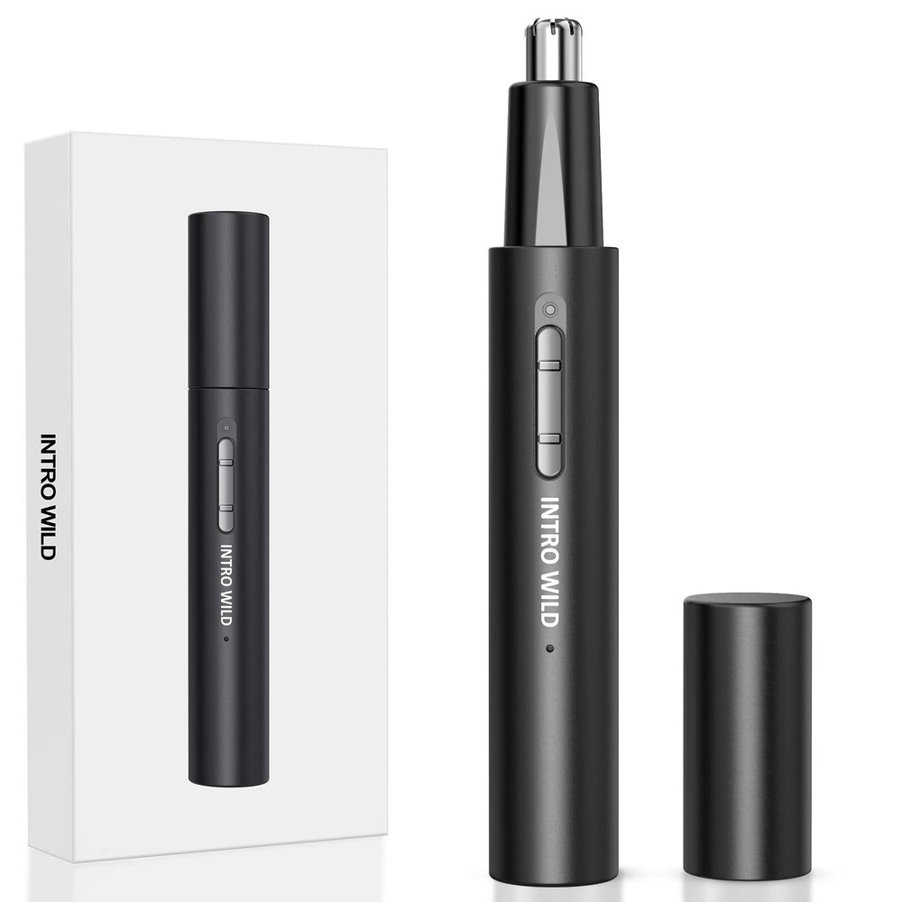 Nose Hair Trimmer for Men Metal Body Magnetic Cap Wet and Dry Nose Trimmer