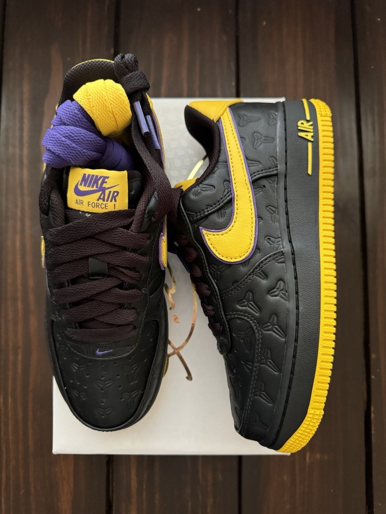 Nike Kobe Bryant Air Force 1 Retro QS Low in Lakers Away Colorway
