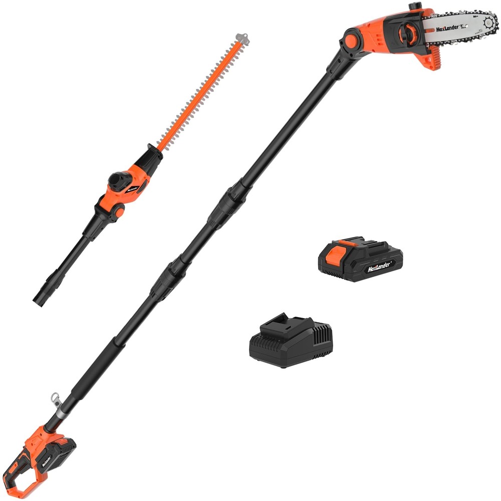 Pole Saw 8-Inch Cordless Pole Saws for Tree Trimming and 18-Inch Pole Hedge T...