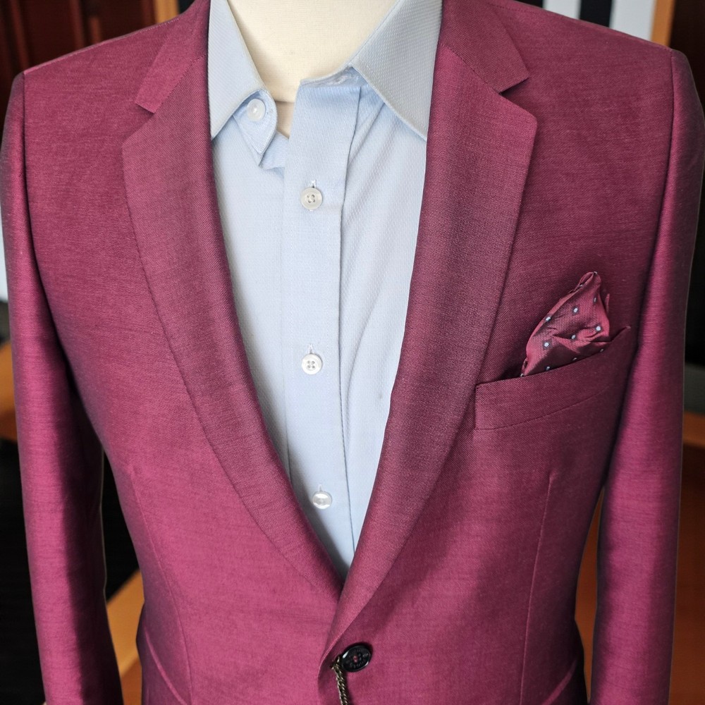 Lords & Fools Blazer 40r 52 Eu Wool Mohair Cotton Working Cuff Dual Vent