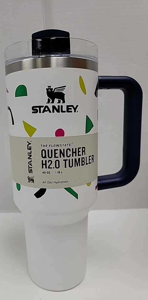 STANLEY 40oz Tumbler w/Straw Stainless Steel H2.0 Flowstate Quencher ABSTRACT