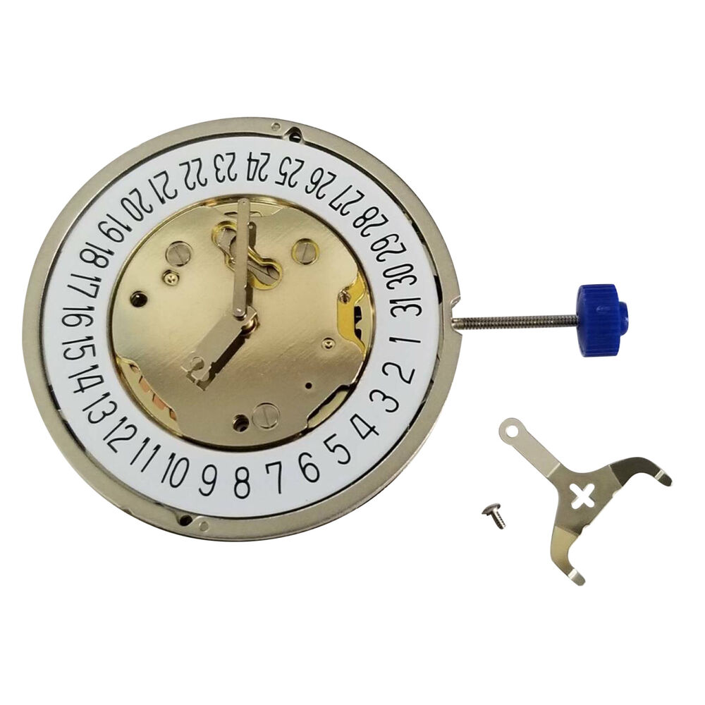 Quartz Watch Movement with Battery 5 Hands Single Calendar For RONDA 5021.D M