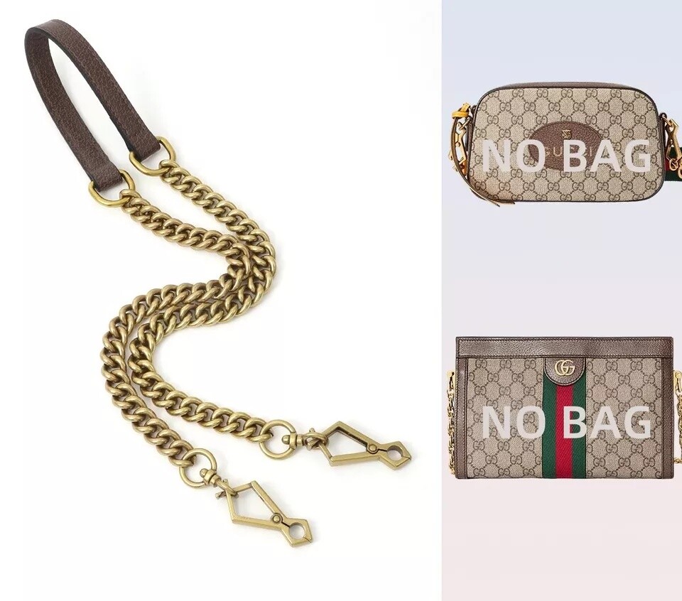 Leather Chain Crossbody Shoulder Strap For GUCCI GG Monogram Replacement Strap