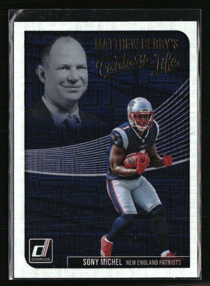 Sony Michel 2018 Donruss MBF19 Rookie Football Card