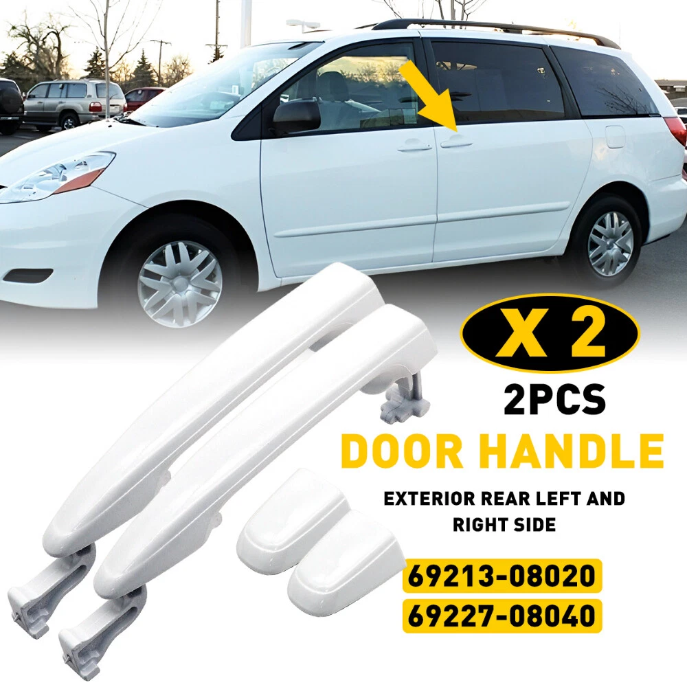 2x For Toyota Sienna 2004-10 Rear LH RH Sliding Door Door Handle 6921308020 WHT