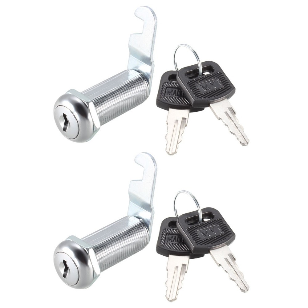 2Pcs 40mm Cylinder Cam Lock Keyed Different for Cabinet