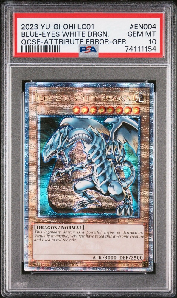PSA 10 Blue Eyes White Dragon EN004 25th Anniv Secret Rare Yugioh German