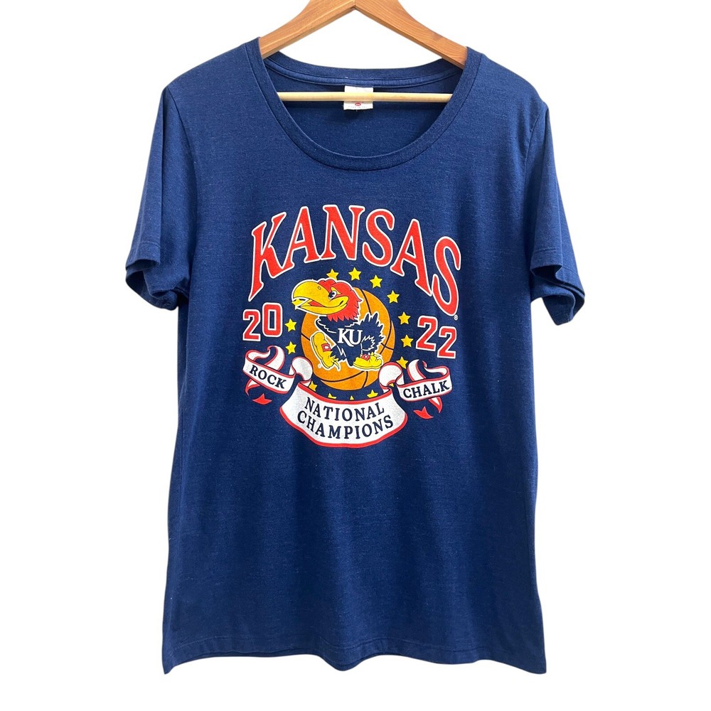 Charlie Hustle University Of Kansas 2022 National Championship Shirt  2XL