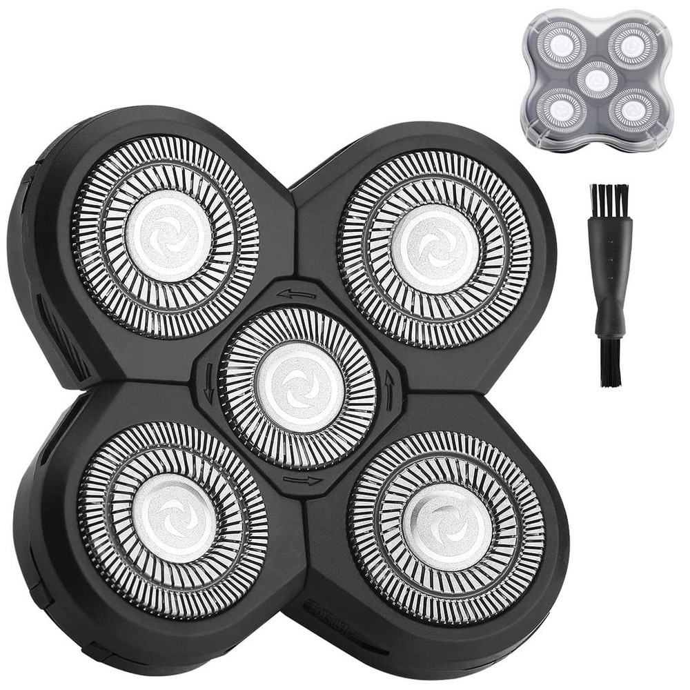 Upgraded 5 Blades Shaver for Head shaver, 5D Men's Electric Shaver Heads for ...