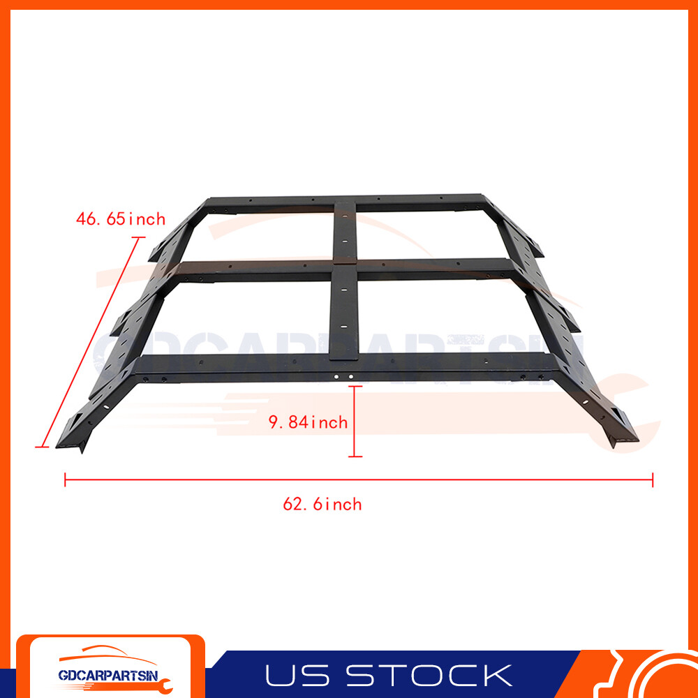 For 2005-2021 Toyota Tacoma Pickup Truck Steel High Bed Ladder Rack Roof Rear BK
