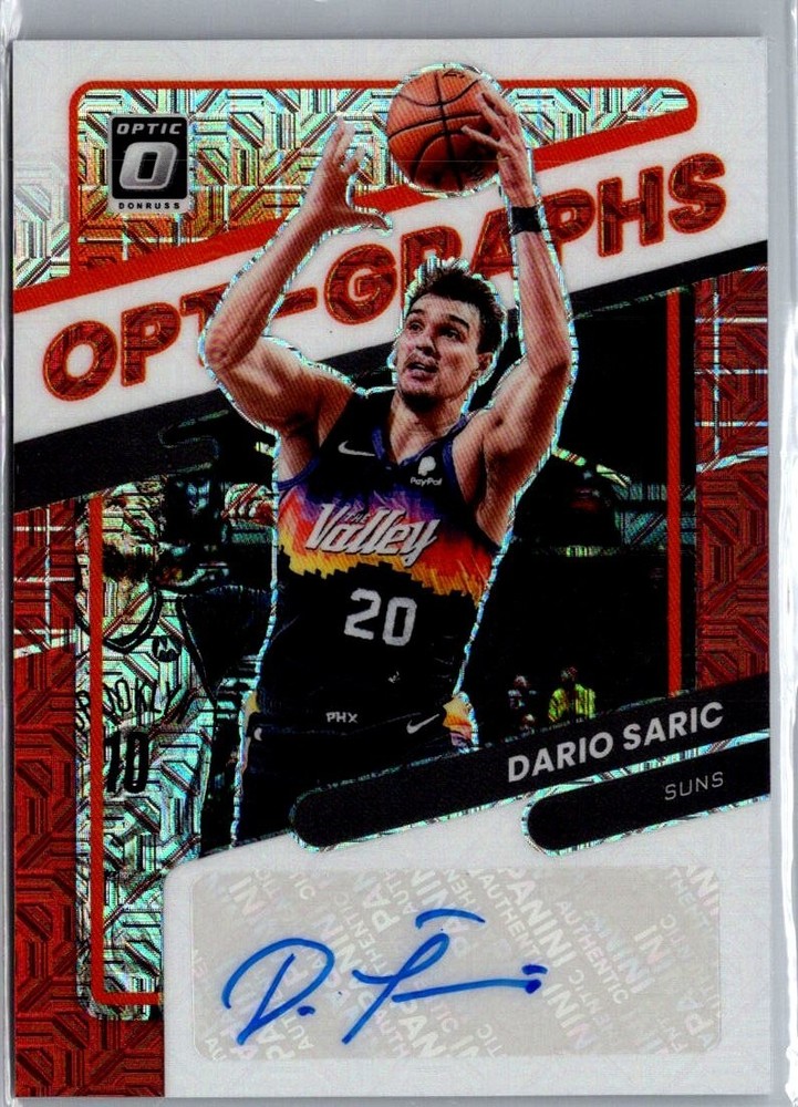 2021-22 Donruss Optic Opti-Graphs Choice #11 Dario Saric Autograph Card