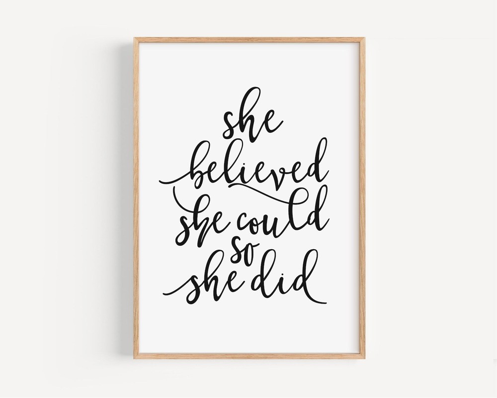 Printable Art Motivational Quote Wall Art For Girls Room Inspirational Sayings