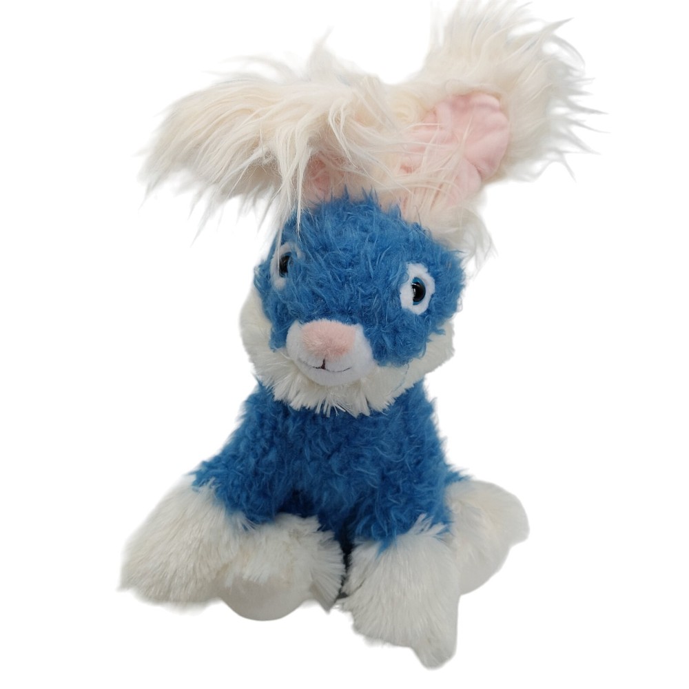Walmart Blue Bunny Rabbit Plush Long Hair Ears  Stuffed Animal Easter 10