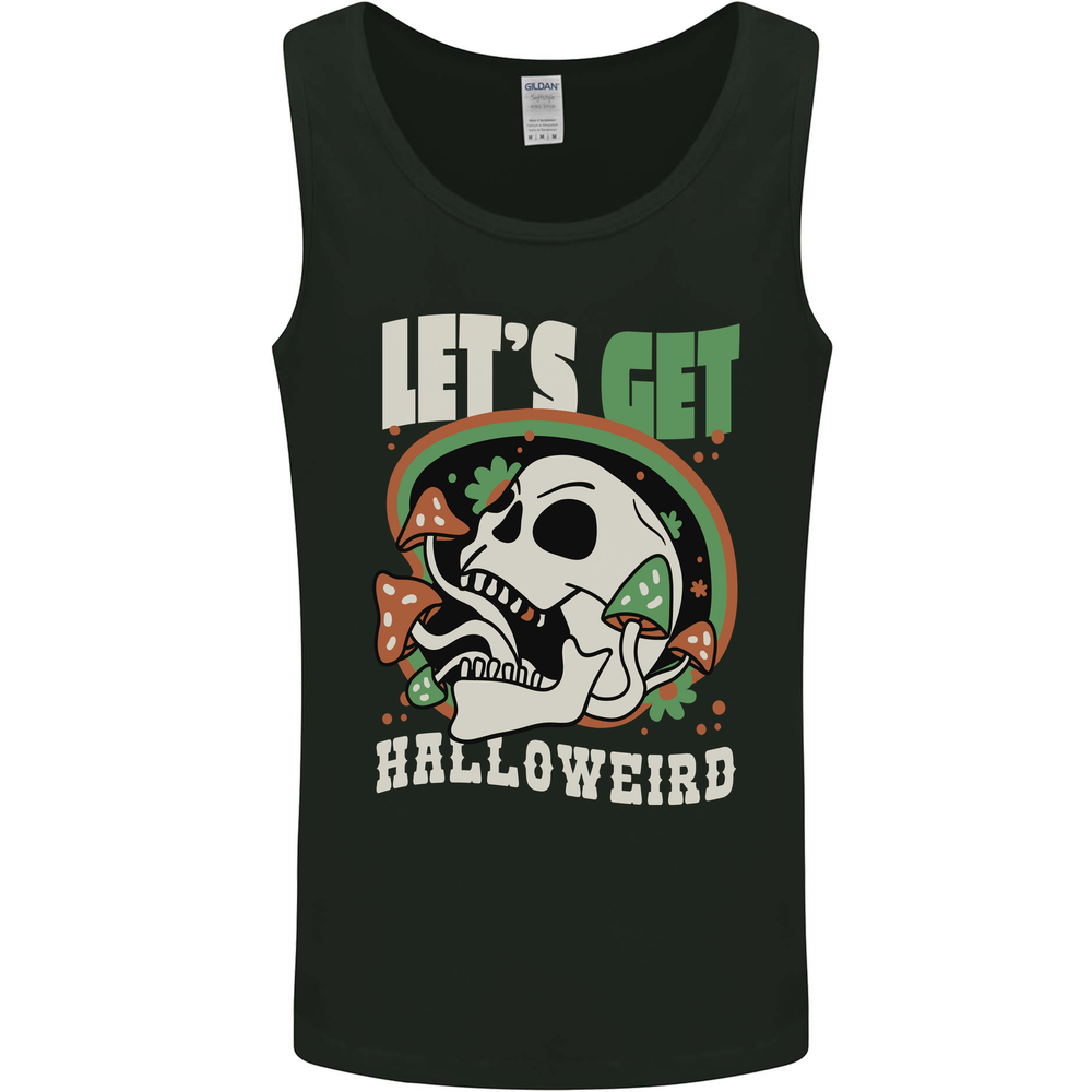 Halloweird Magic Mushrooms Halloween LSD Mens Vest Tank Top