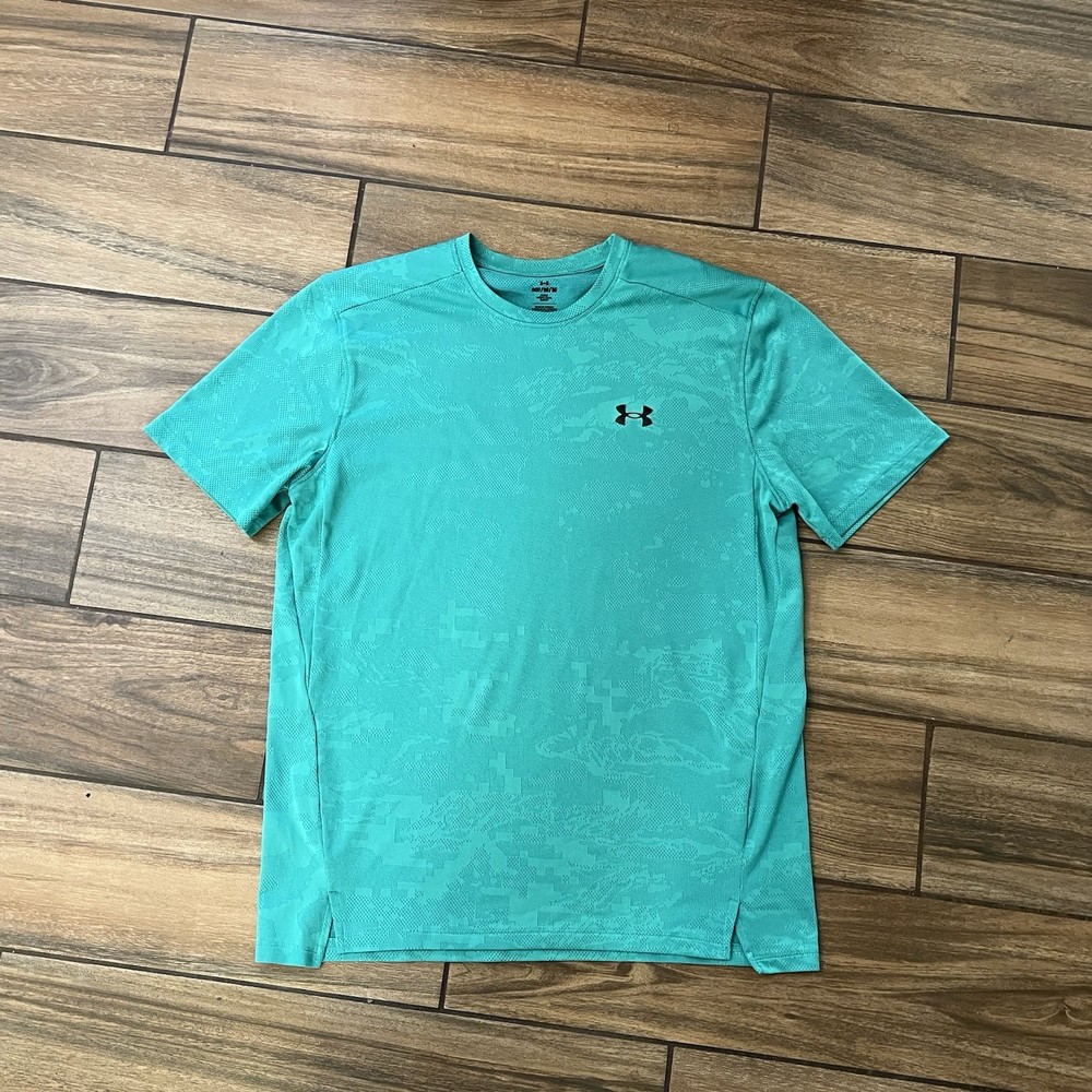 Under Armour Men’s Teal HeatGear Athletic T-Shirt Short Sleeve Size M